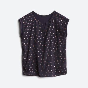 Reece Mixed Material Foil Print Blouse | Papermoon | Size: L